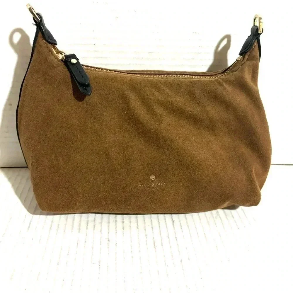 Kate spade black leather shoulder handbag